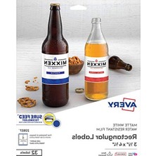 Aesco Beyaz Yazdırılabilir Etiketler, 3.5" x 4.75", 32'li Paket