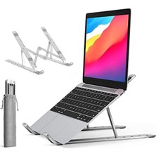 Aesco Katlanır Laptop ve Tablet Standı, Siyah Ergonomik Tasarım