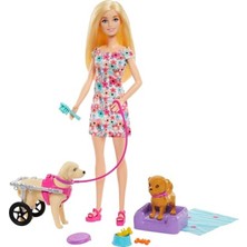 Aesco Barbie ile Oynanabilir Yavru Köpek ve Aksesuar Seti