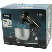 Go İthalat Siyah Standlı Mikser Çırpıcı - Hamur Yoğurucu - Karıştırıcı 8 Kademe Hız Ayar 6l Çelik Hazne 1300W SMX-2769 (5468)