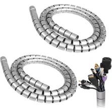 Aesco 22 mm Gri Spiral Kablo Kanalı, 1 Metre, 2 Adet Set