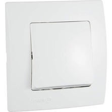 Aesco Beyaz Kare Anahtar - 250V 10AX