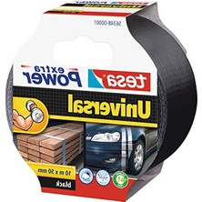 Aesco Siyah Duct Tamir Bandı, 10M Uzunluk, 50MM Genişlik, Extra Güçlü Yapışma Özelliği