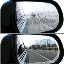 Aesco Yağmur Kaydırıcı Oto Ayna Filmi Seti, Kolay Görüş ve Buğu Önleyici (2 Adet)