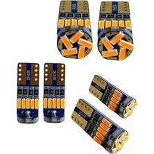 Aesco Turuncu Renkli 15 LED T10 Park Ampulü, Dipsiz LED Aydınlatma