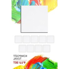 Aesco 9'lu Set 10X10 cm Pres Kompozit Tuval, Sanatçılar Için Ideal Çizim Malzemesi
