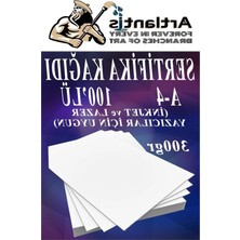 Aesco A4 Sertifika Kağıdı, Kalın 100 Adet, 300 gr Gramajlı Fotokopi Kağıdı