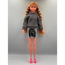 Aesco Giydirilebilir Prenses Bebek - Örgü Desenli Kombin ile Eğlenceli Oyun