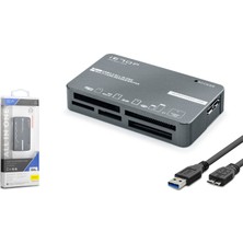 Nemere USB 3.2 Gen1 All In One Kart Okuyucu Cf Sd Microsd Ms Xd 5 Gbps C308