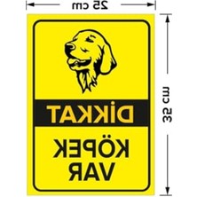 Aesco Köpek Var Levhası, Sac Malzeme, 25X35 cm Ölçü