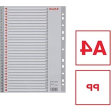 Aesco 1-31 Rakamlı Separatör, A4, Gri, 100108