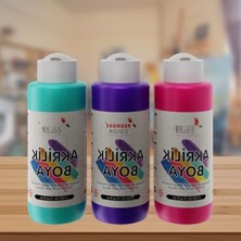 Aesco Mor-Fuşya-Turkuaz Akrilik Boya Seti - 3X120ML