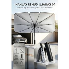 Aesco Katlanabilir Şemsiye Tipi Araç Güneşliği, Uv Korumalı 10 Telli