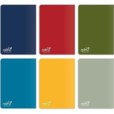 Aesco A4 Çizgili Karton Kapaklı Defter - 3'lü Paket, Mavi, Gri, Sarı