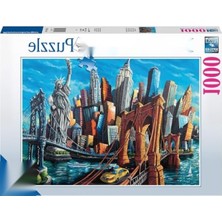 Aesco 1000 Parça New York Temalı Puzzle - Eğlenceli Zihin Geliştirici