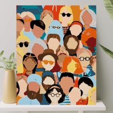 Aesco Sayılarla Boyama Tuval Seti - Fırça ve Boya Dahil, 40X50 cm