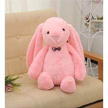 Aesco Pembe Peluş Tavşan, Uzun Kulaklı 65 cm Oyuncak, Yumuşak