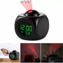 Sunup SN-25936 Porjeksiyonlu Ledli Siyah Çalar Saat