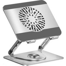 Aesco Alüminyum Laptop Standı, Çıkarılabilir Fanlı ve Ergonomik Tasarım