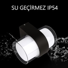 Seraç Bora LED Duvar Aplik 12W IP54 – Günışığı 3200K, 1170 Lümen, Su Geçirmez Iç ve Dış Mekan Aydınlatma, Bahçe Balkon Teras Ev Koridor Için