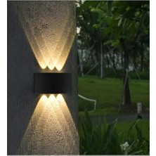 Seraç Dekoratif Çift Yönlü Duvar Aydınlatma LED Aplik Duvar Lambası Cata Haiti 10 Watt Desenli Duvar Aplik (Amber Renk Işık)