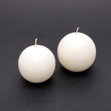 Seraç 2'li Ekru Top Mum Seti (7-8 Cm)