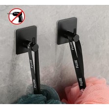 Seraç 2 Adet Paslanmaz Çelik Mat Siyah Banyo Askısı/bornoz Askısı/havlu Askısı/havluluk/paslanmaz Hooks