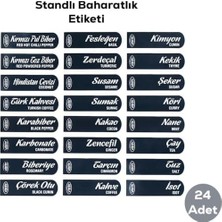 Seraç Kendinden Yapışkanlı Baharatlık Seti, 12'li, Kaşıklı Kapaklı,etiketleri ile Gönderilir Siyah Beyaz
