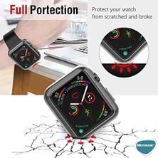 Seraç Apple Watch Ultra 2 Kılıf 360 Full Round Soft Silicone Şeffaf [watch Ultra 2 ile Uyumlu Kordon - Şeffaf]