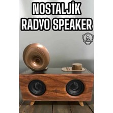 Astraltech Bluetooth Hoparlör Ahşap Klasik Retro Gramofon Bluetooth Müzik Kutusu