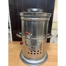 Empressco Paslanmaz Çelik 7l Odunlu Semaver, Şık ve Dayanıklı, Pratik Kullanım