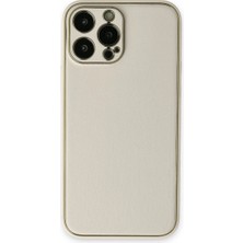 SBN - Store Apple Iphone 13 Pro Kılıf Coco Deri Silikon Kapak - Beyaz