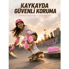 Karahanbey Pembe Çocuk Koruyucu Dizlik Dirseklik El Bilek Koruyucu -
