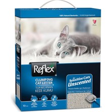 Reflex Hassas Kediler Için Parfümsüz Topaklanan Kumu 10 Lt