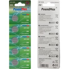 PoundMax 1616 DL1616 3V Lityum Düğmeli Piller (5' )