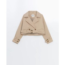 Lc Waikiki Yeni Sezon Ceket Yaka Oversize Kadın Trençkot