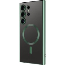 S24 Ultra Telefon Kılıfı Uyumlu Kamera Korumalı Şarj Destekli - Yeşil