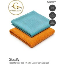 Silver Home Glossify Mikrofiber Araç içi Detaylı Temizlik Seti - Polyamidli Lakost Cam Bezi & 400 Gsm Torpido Bezi
