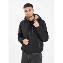 Blauer Siyah Erkek Kapüşonlu Standart Fit Ceket 25WBLUC11083-999 Devon