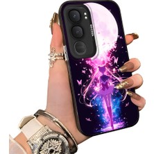 HONTINGA Vivo Y31 5g ile Uyumlu Kılıf Silikon Kenar Sert Arka Kamera Koruyucu Basitlik Anti Düşme Kamera Korumalı Anime Desen Couple Telefon Kılıfı Kadın ve Erkek Için Uygundur K1-1534