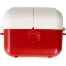 Aydogan's Ayd Airpods 3 (3.nesil) Basmalı Kılıf - Kırmızı-Beyaz