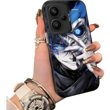 HONTINGA Xiaomi Redmi Note 13 Pro Plus 5g ile Uyumlu Kılıf Silikon Kenar Sert Arka Kamera Koruyucu Basitlik Anti Düşme Kamera Korumalı Anime Desen Couple Telefon Kılıfı Kadın ve Erkek Için Uygundur K1-1529