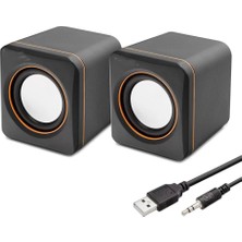 Aydogan's Ayd Masaüstü Hoparlör 1+1 USB + 3.5mm - Siyah HD6049