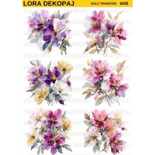 Lora Dekopaj Sulu Transfer Kağıdı - 608 25X35 cm