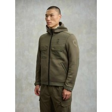 Blauer Haki Erkek Kapüşonlu Standart Fit Ceket 25WBLUF02252-670 Rodman