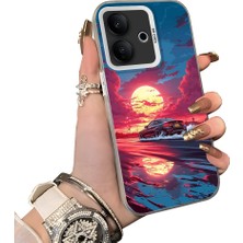 HONTINGA Vivo V60 Lite 5g ile Uyumlu Kılıf Silikon Kenar Sert Arka Kamera Koruyucu Basitlik Anti Düşme Kamera Korumalı Spor Araba Desen Couple Telefon Kılıfı Kadın ve Erkek Için Uygundur K1-1532