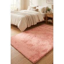 Halı Special Bulut Pembe Yüksek Havlı Peluş Halı-Ultra Yumuşak Lüks Doku-Kaymaz Taban-Seçkin Konfor-Yıkanabilir