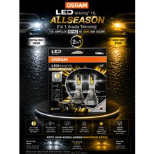 Osram H4 Ledriving Allseason Çift Renk (Sarı/beyaz) LED Far Ampulü Canbus 12V 2'li