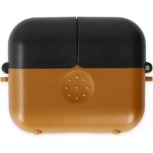 Aydogan's Ayd Airpods 3 (3.nesil) Basmalı Kılıf - Kahverengi-Siyah