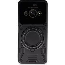 Aydogan's Ayd Xiaomi Poco C61 Kılıf Joy Lens Standlı Kapak - Siyah